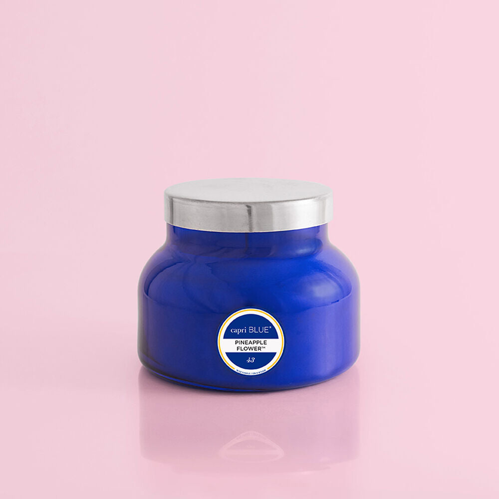Blue Jar - Pineapple Flower