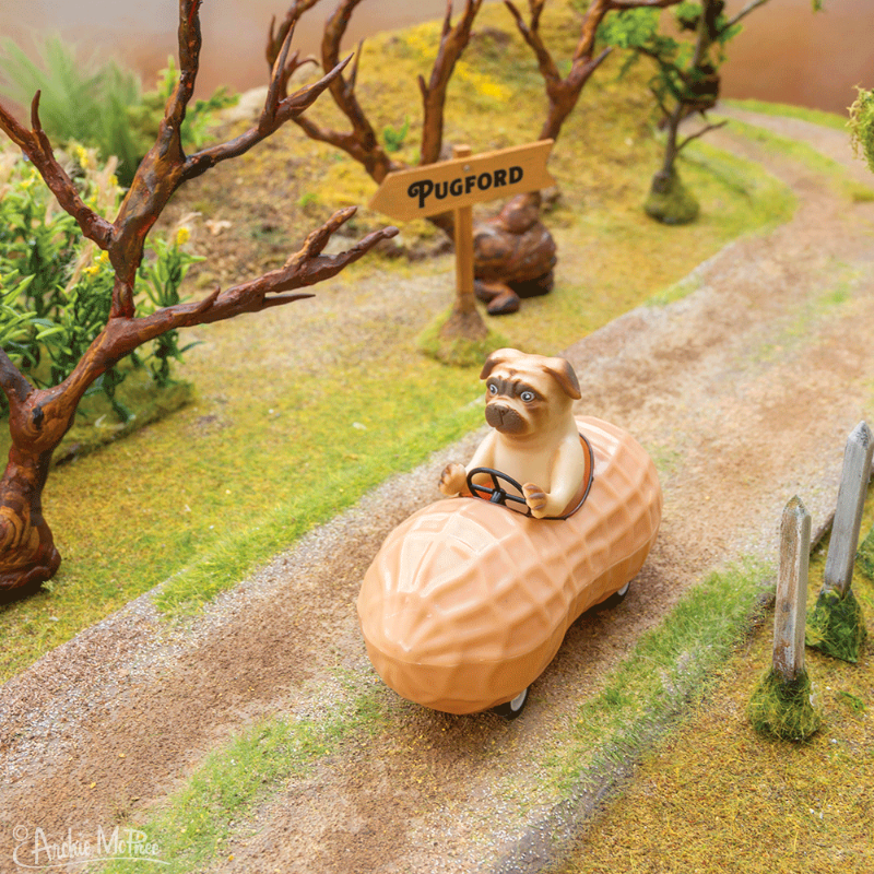 Racing Pug in a Peanut