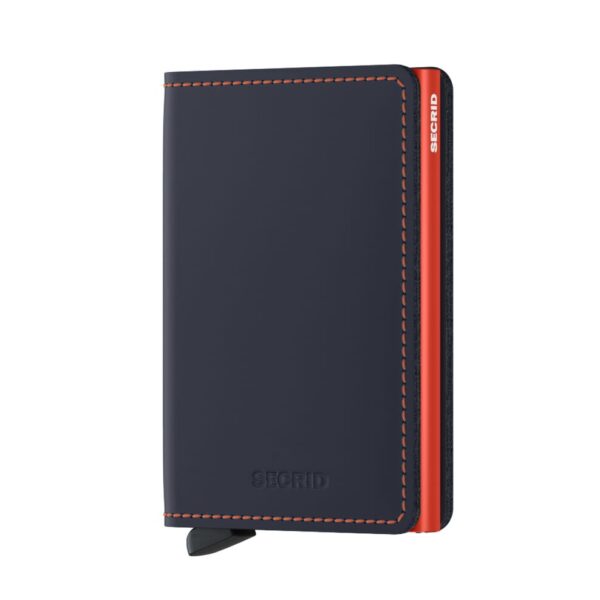 Slimwallet - Matte Nightblue & Orange