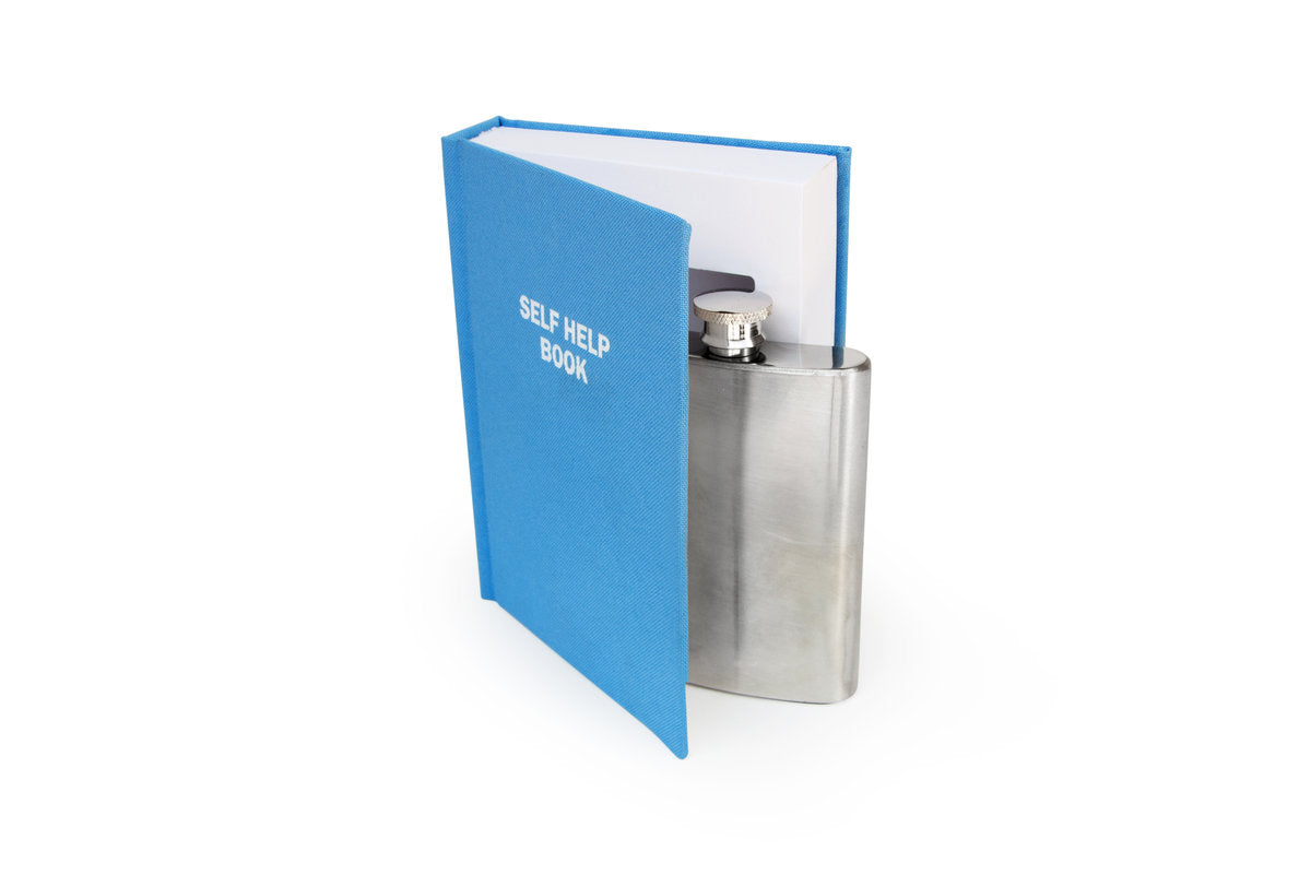 Self Help Book Hip-Flask
