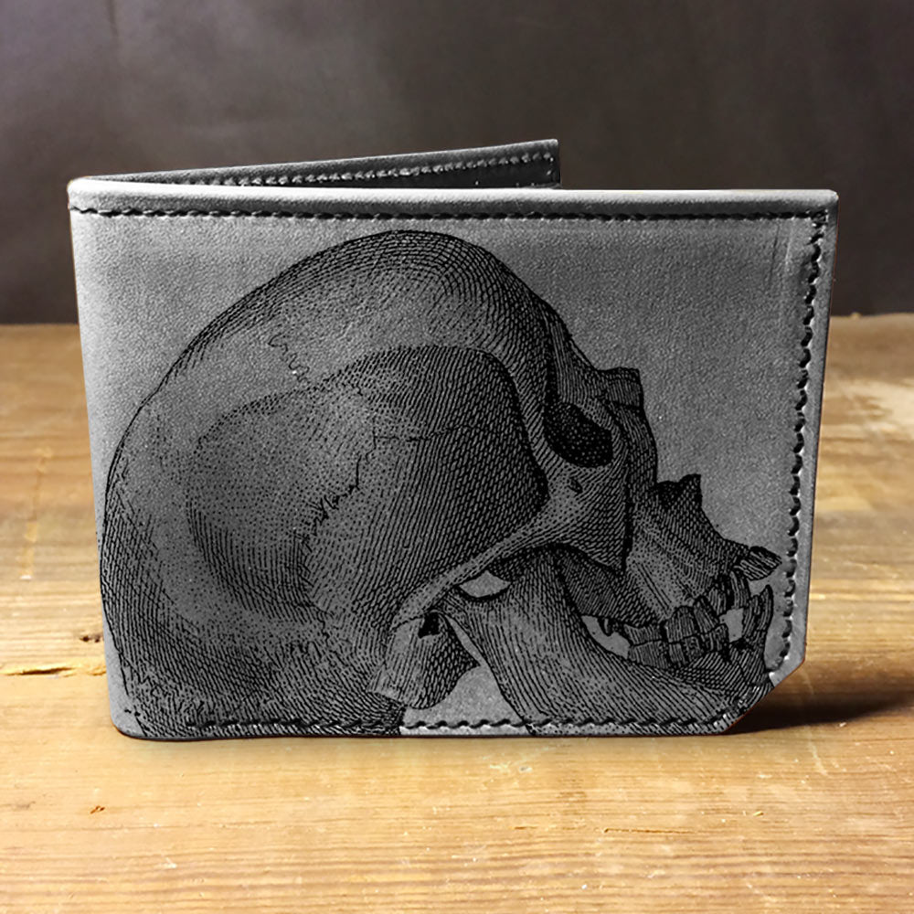 Backerton Leather Wallet - Skull
