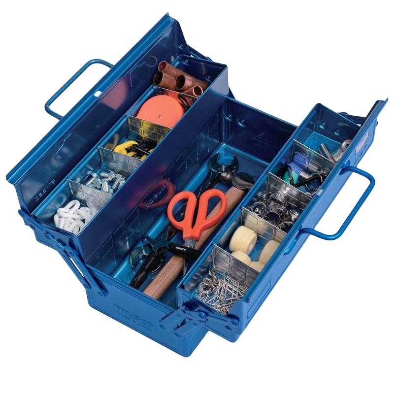 Steel Toolbox w/ Cantilever Lid - Red