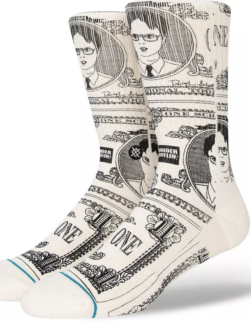 Schrute Bucks Socks - Off White