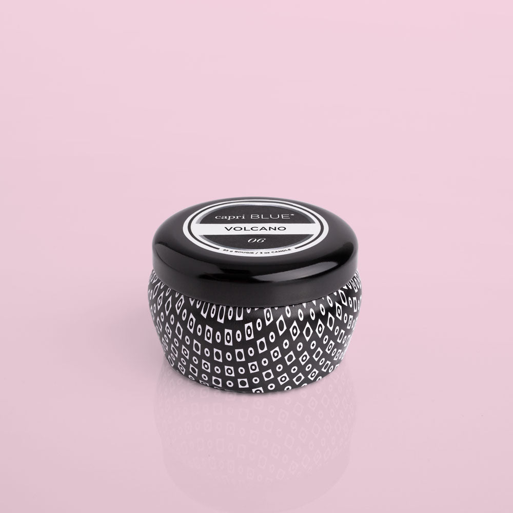Volcano Signature Black Mini Tin Candle