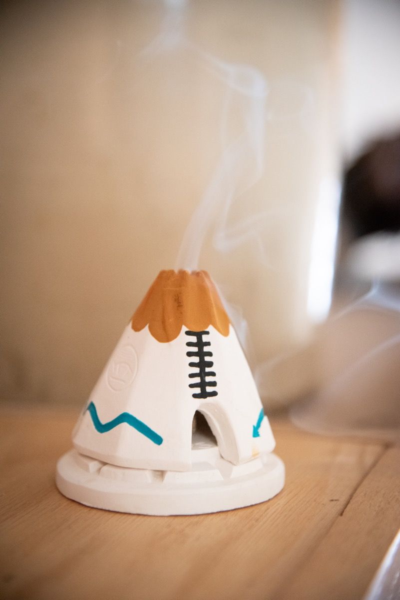 White Teepee Burner