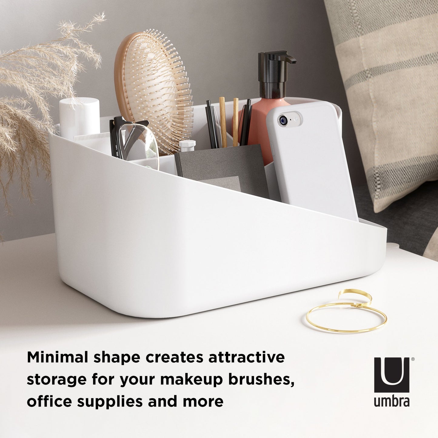 Glam Cosmetic Organizer - White/Grey