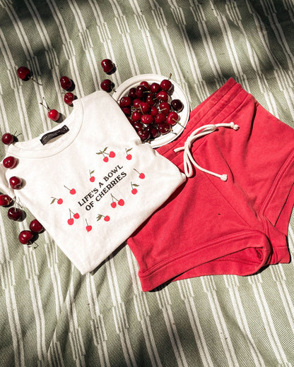 Life's a Bowl of Cherries Tee - White