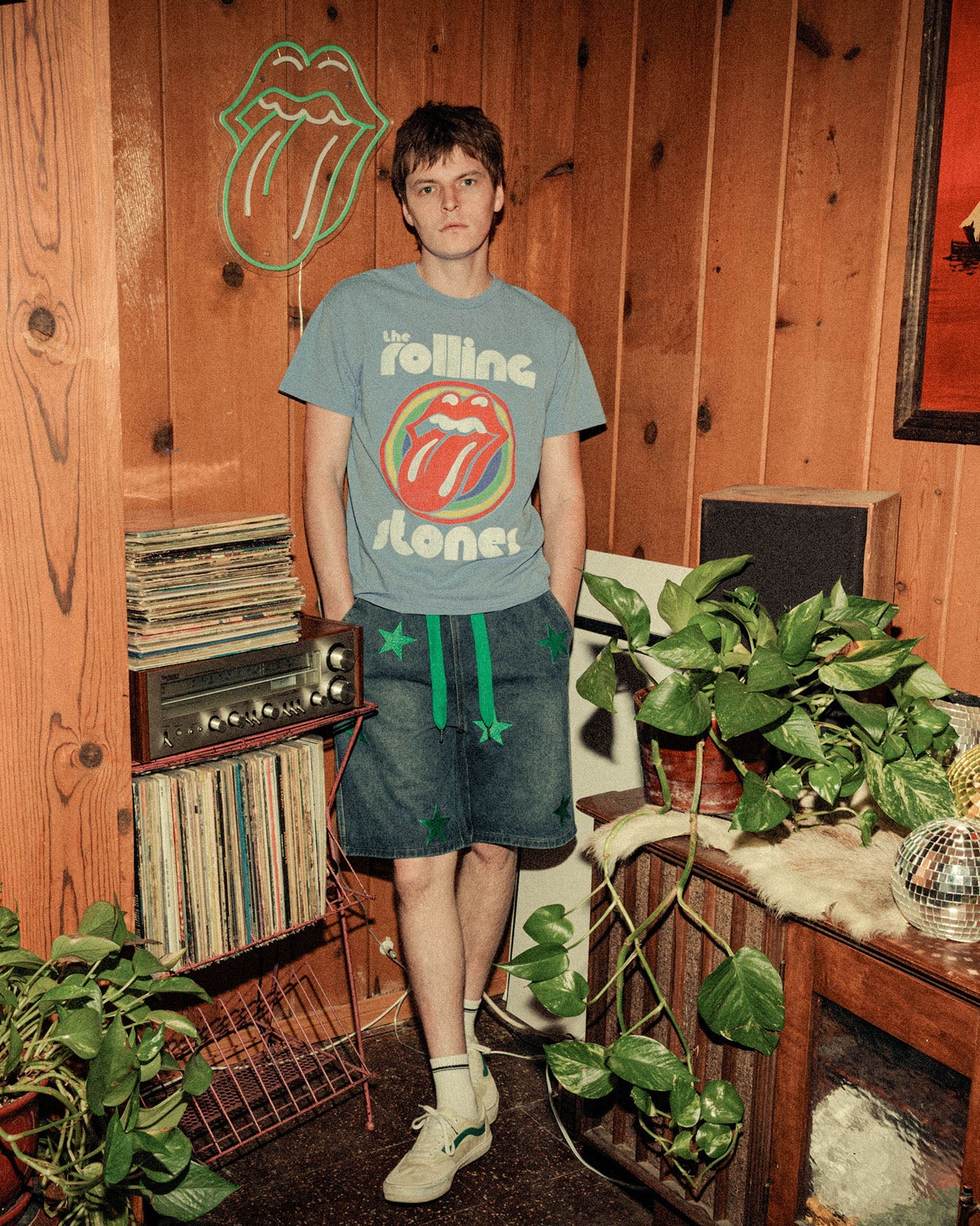 Rolling Stones Bullseye Tee - Carolina Blue