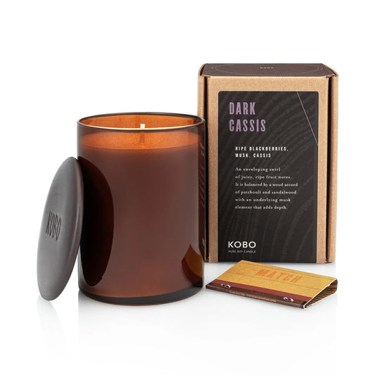 Woodblock 15oz Candle - Dark Cassis