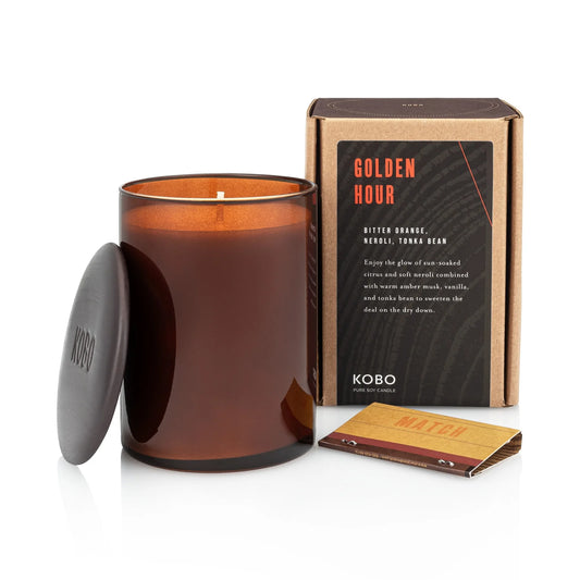 Woodblock 15oz Candle - Golden Hour