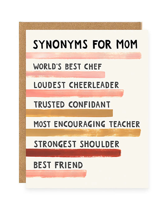 Mother's Day Synonyms Greeting Card