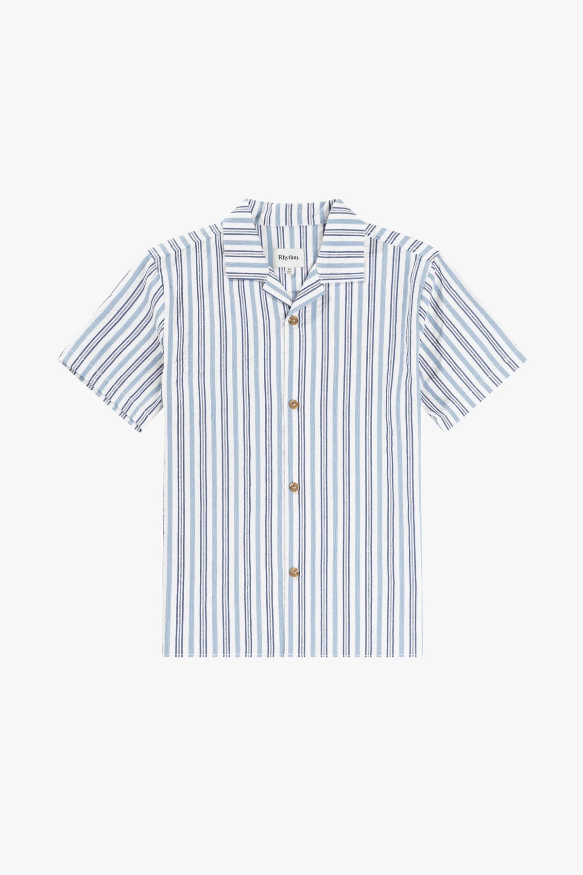 Vacation Stripe Ss Shirt - Blue