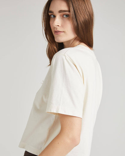 Women's Relaxed Crop Tee - Bone