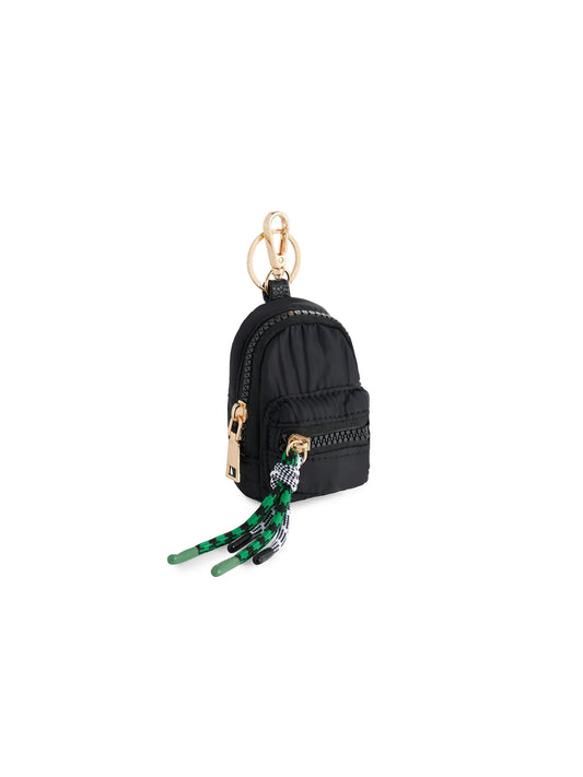 Ezra Mini Backpack Bag Charm - Black