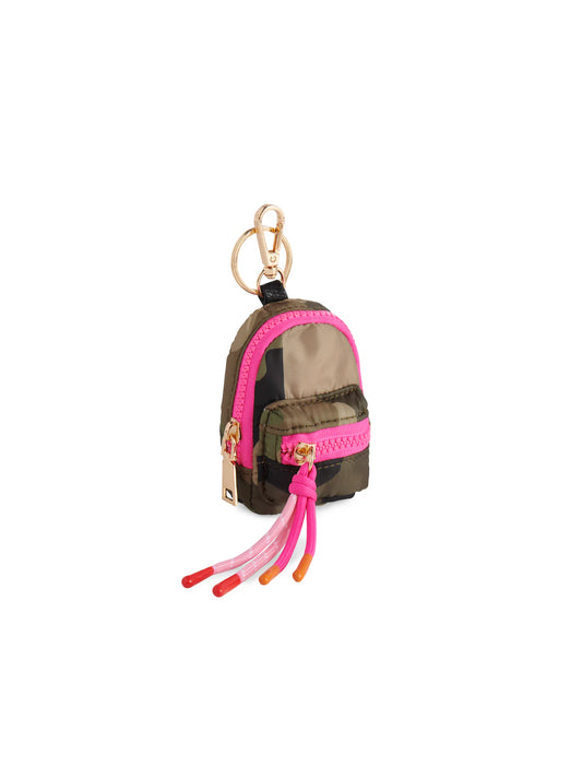 Ezra Mini Backpack Bag Charm - Camo