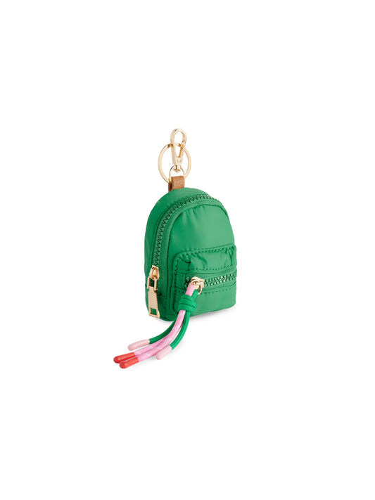 Ezra Mini Backpack Bag Charm - Green