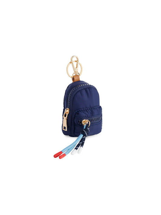 Ezra Mini Backpack Bag Charm - Navy