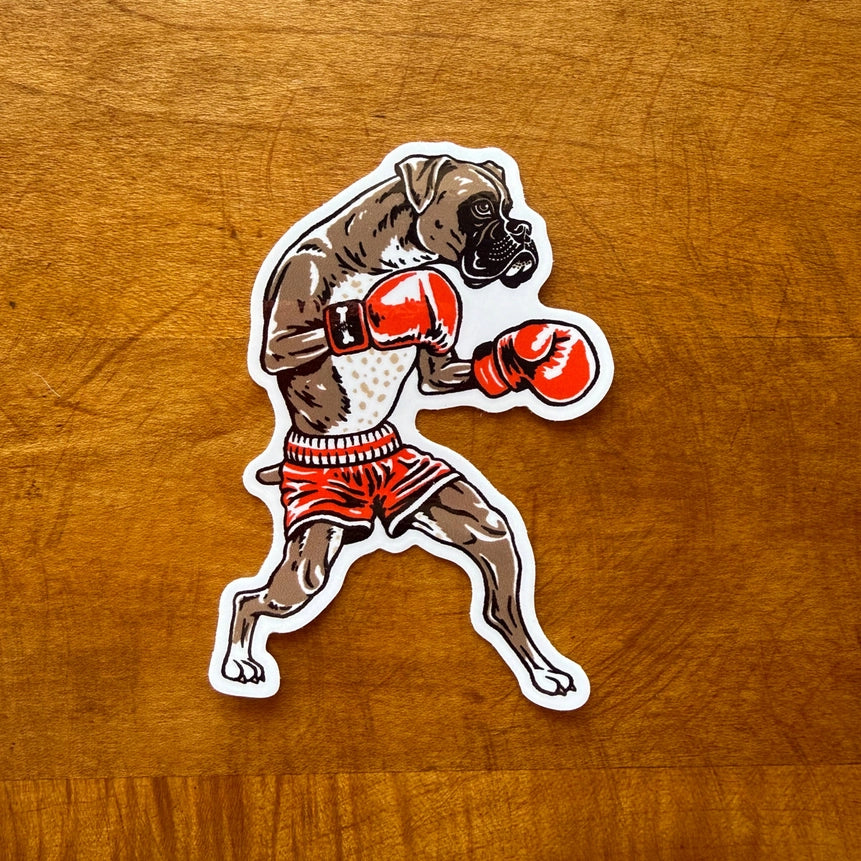 Boxer Boxing Vinyl Sticker 3.5"