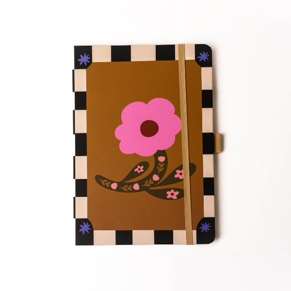 Floral Soft Touch Hardbound Layflat Notebook