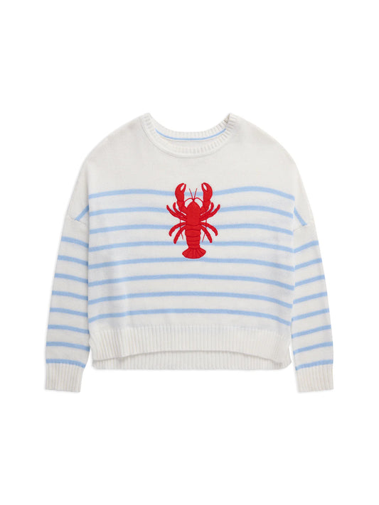 Lobster Relaxed Fashion Fit Sweater, White