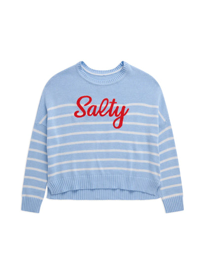 Salty Relaxed Fashion Fit Sweater - Blue