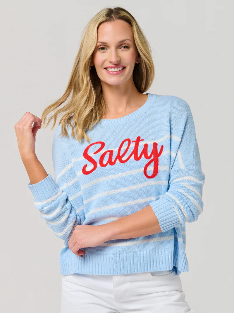 Salty Relaxed Fashion Fit Sweater - Blue