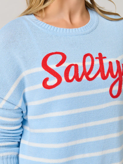 Salty Relaxed Fashion Fit Sweater - Blue