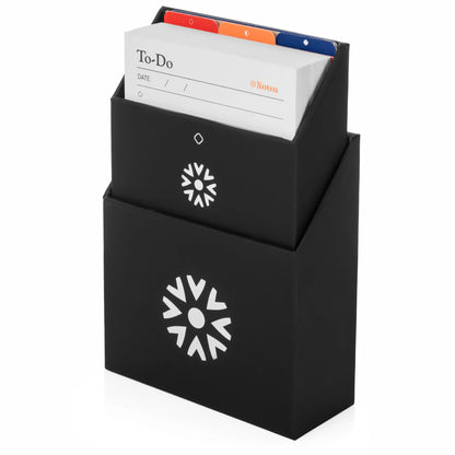 Centre Rise To-Do Card Stand & Box Set - Black