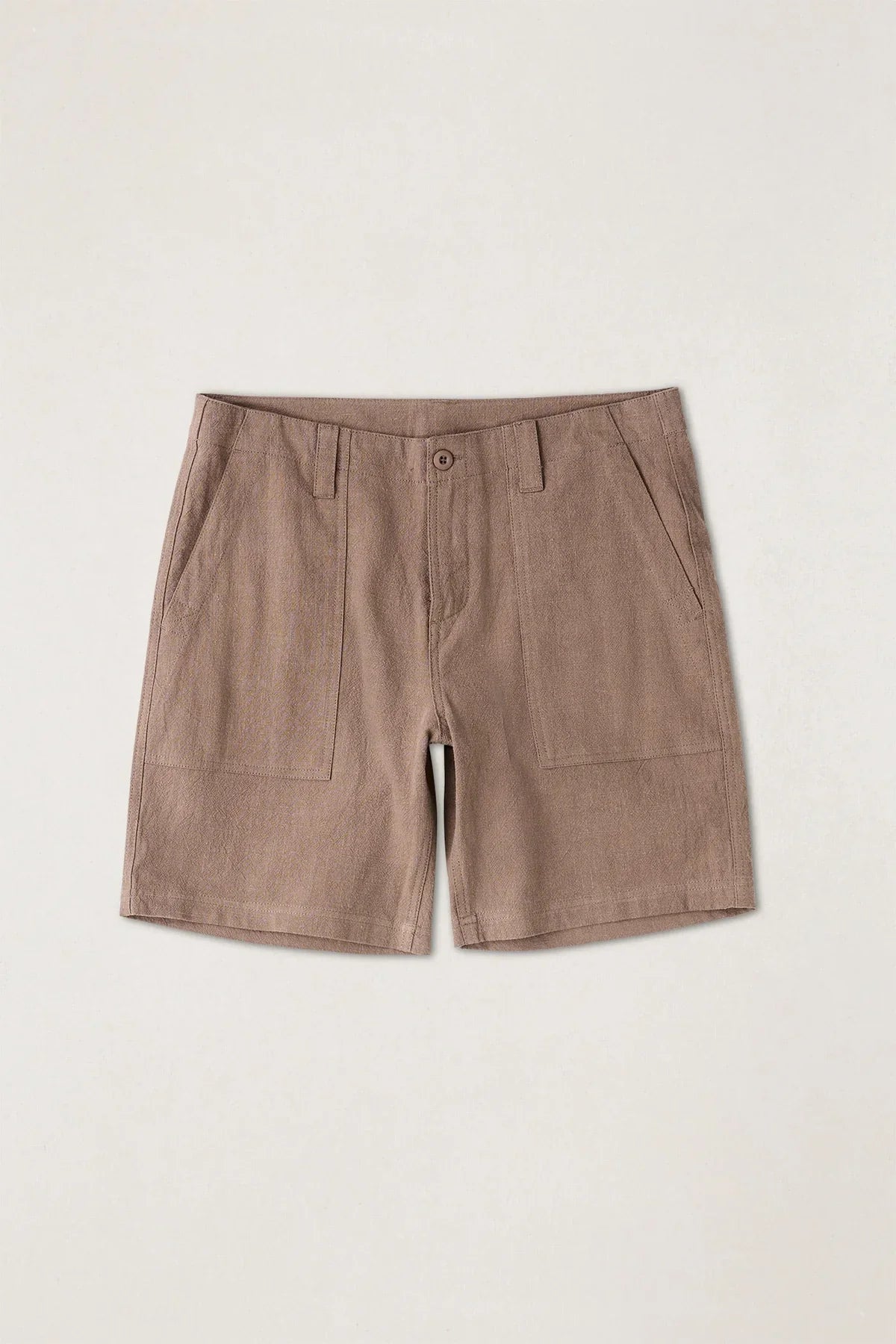 Worn Path Textured Linen Short - Oak
