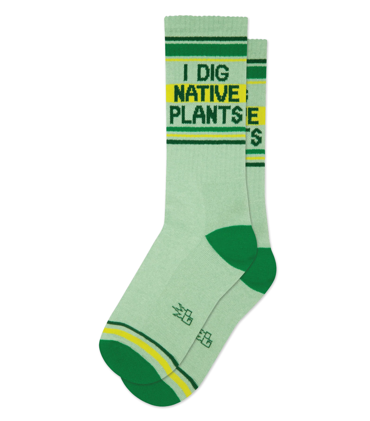 I Dig Native Plants Gym Crew Socks