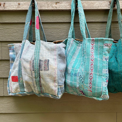 Overnight Kantha Tote Bags | Recycled Sarees 100%