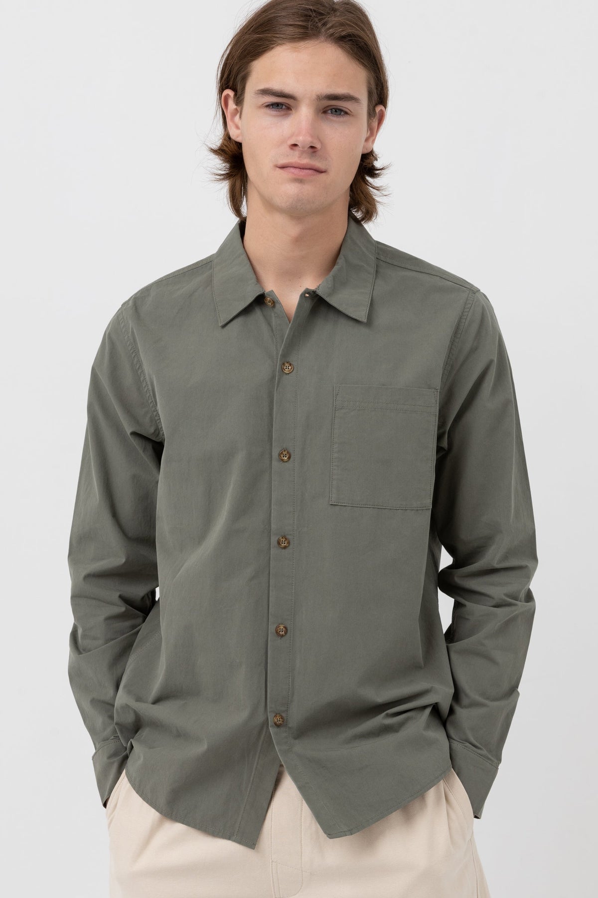 Essential LS Shirt - Moss