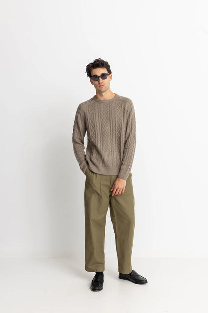 Mohair Fishermans Knit - Sand