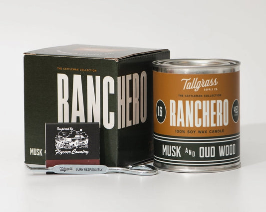 Ranchero 16oz Candle - Musk & Oud Wood