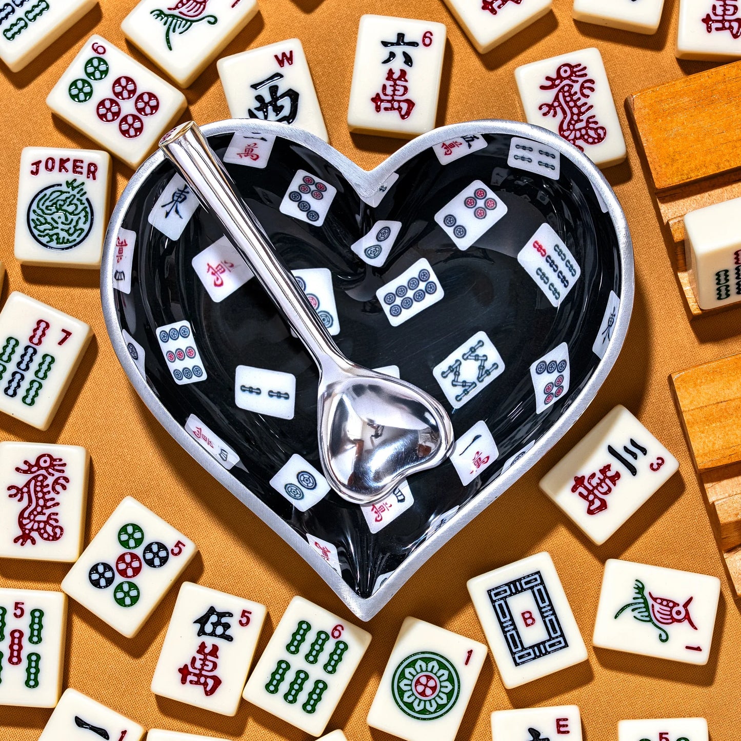Happy Mahjong Heart With Spoon