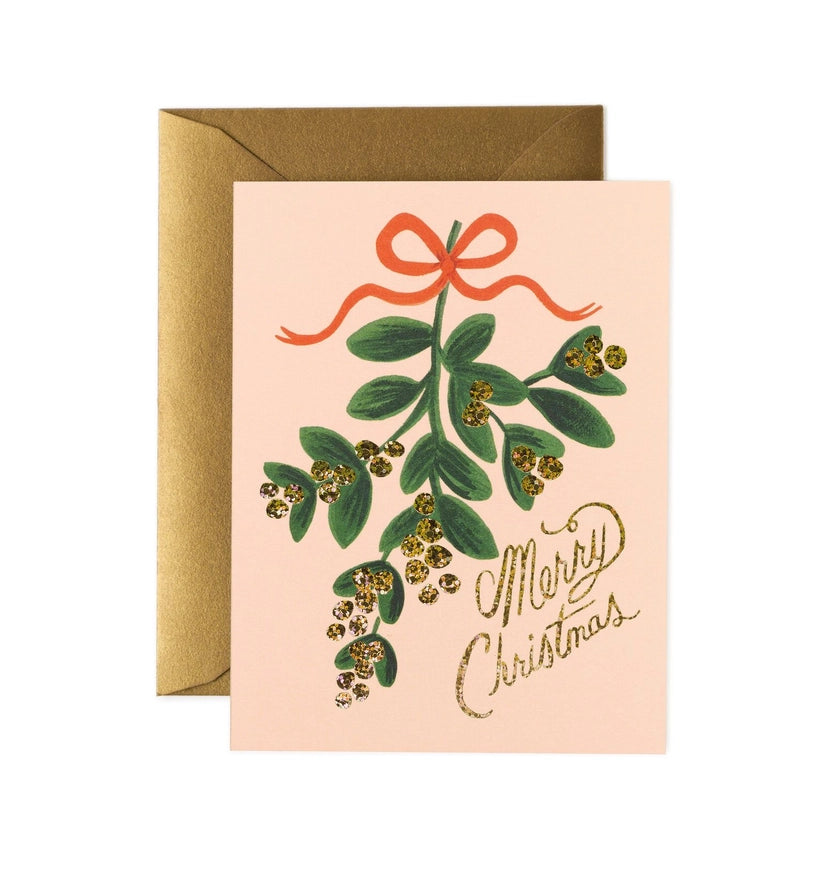 Mistletoe Christmas Holiday Card