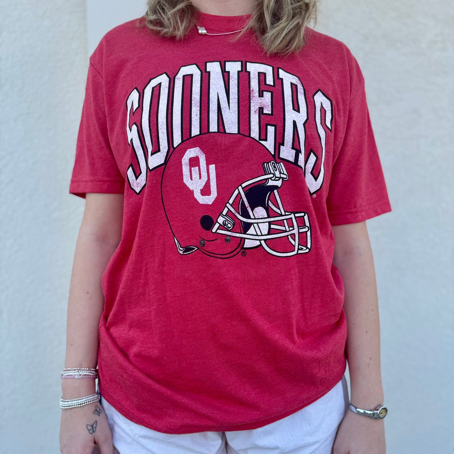Sooners Football Helmet Tee - Red