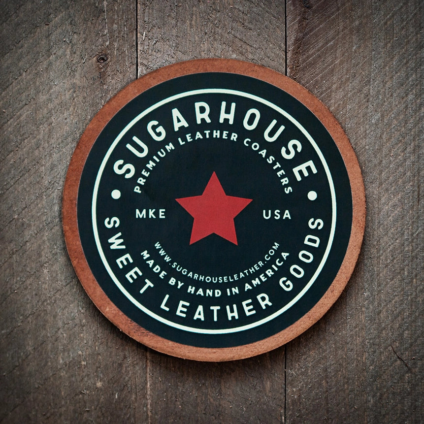 Tennessee Tri-Star Leather Coaster