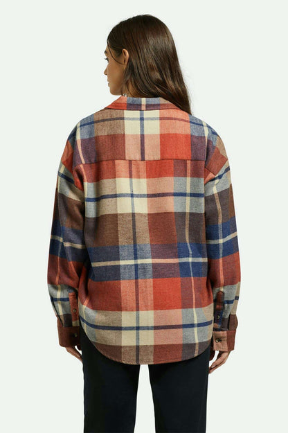 Bowery Women's Classic Flannel - Navy/Mars Red