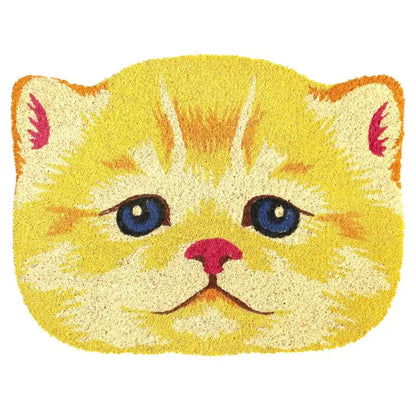 Yellow Cat Face Doormat