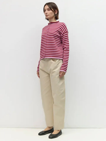 The Ceceila Cardigan - Lilac/Burgundy