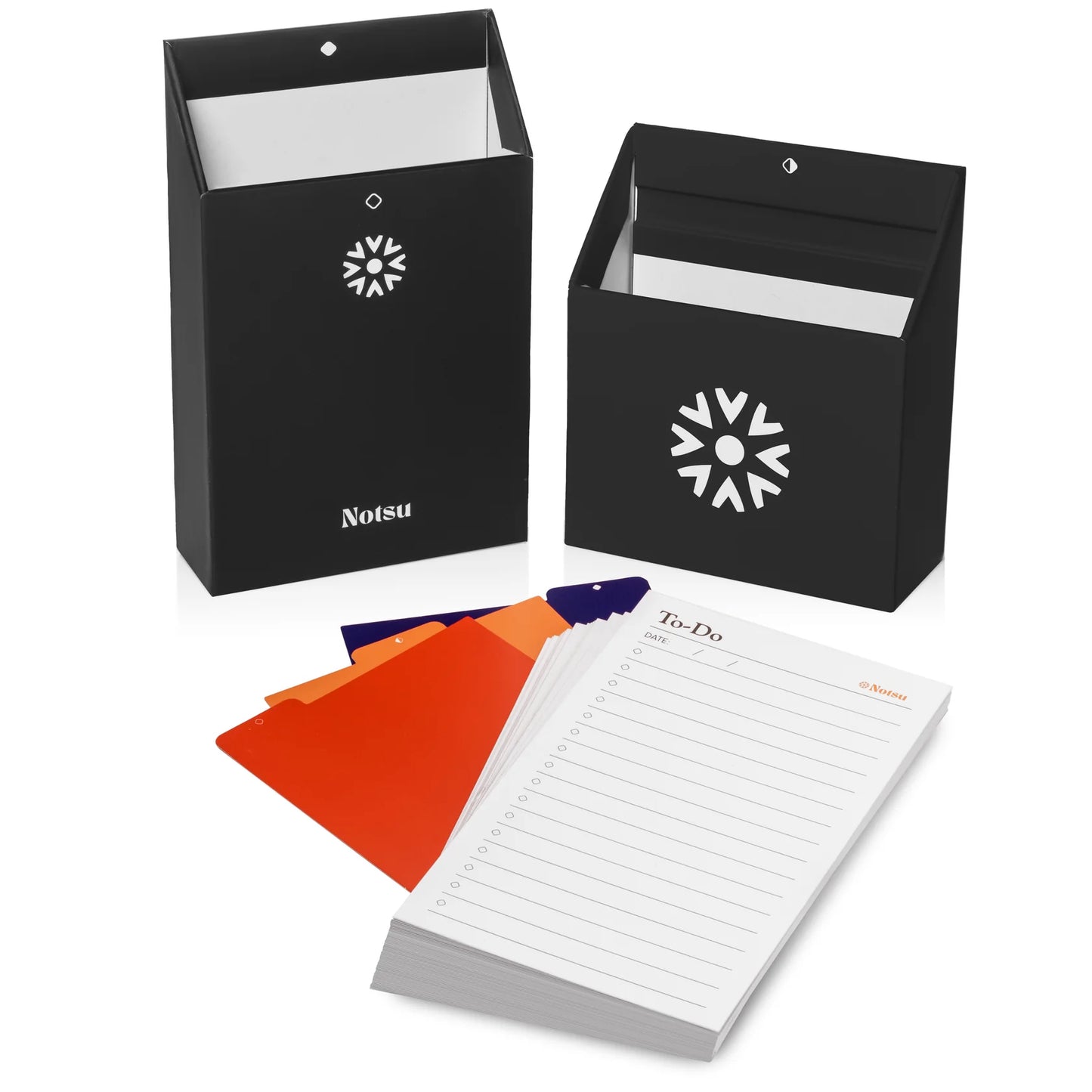 Centre Rise To-Do Card Stand & Box Set - Black