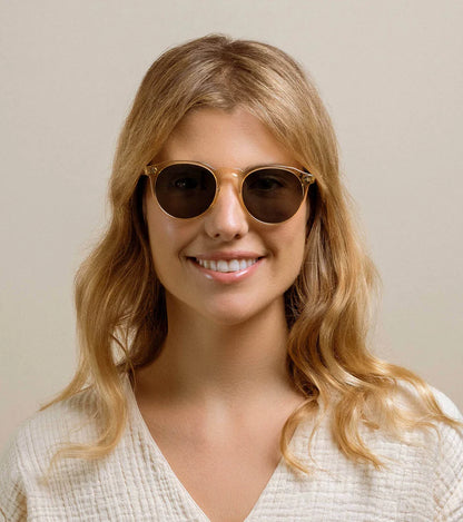 Remmy Sunglasses Champagne Crystal / Green Polarized