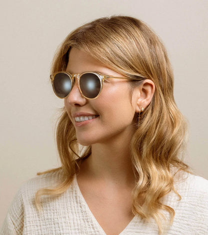 Remmy Sunglasses Champagne Crystal / Green Polarized