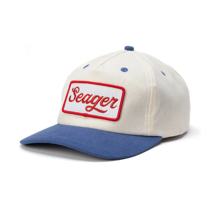 Uncle Bill Hemp Snapback - Cream/Blue