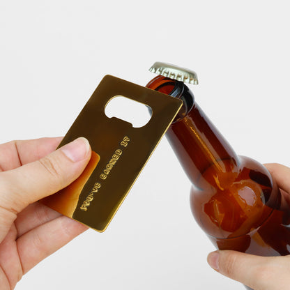 Gold Card Bottle Opener