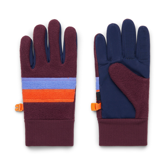 Teca Fleece Full Finger Gloves - Wine