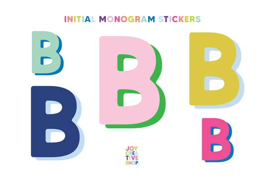 Alphabet Sticker Sheet - B