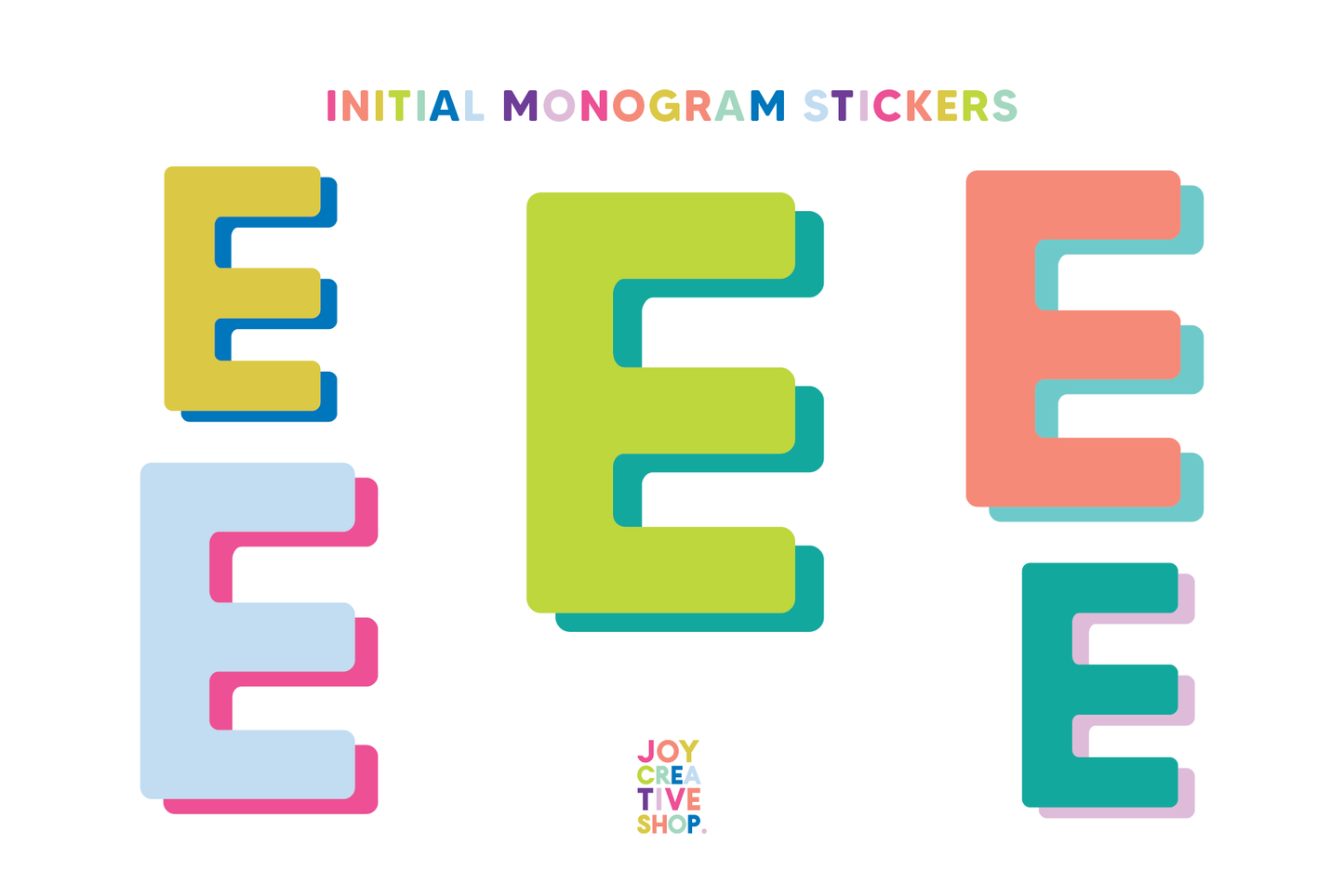 Alphabet Sticker Sheet - E