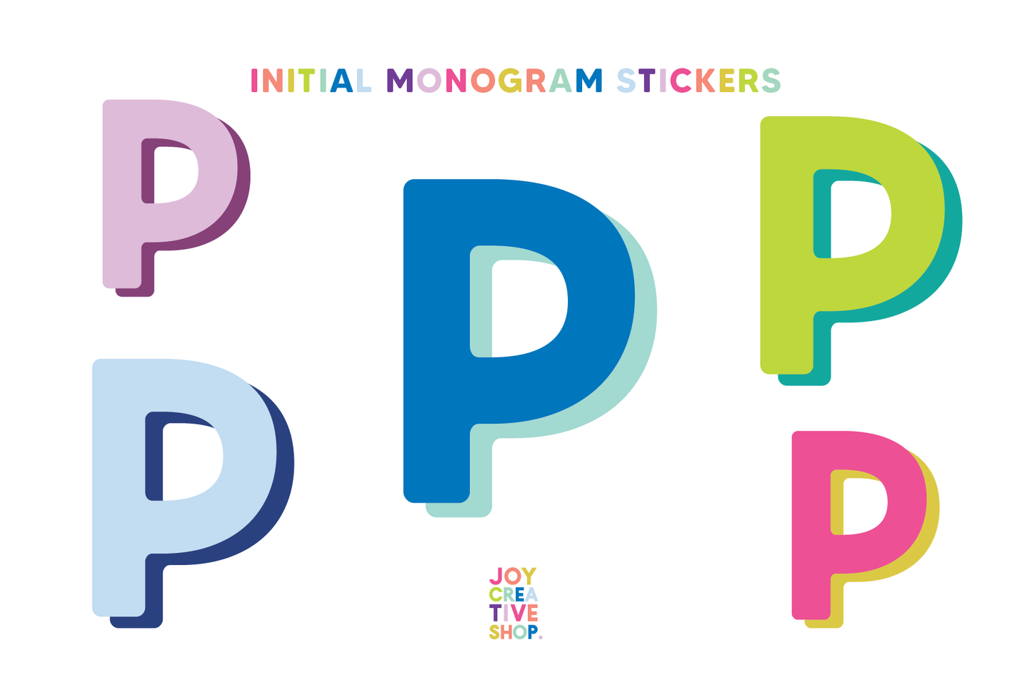 Alphabet Sticker Sheet - P